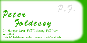 peter foldessy business card